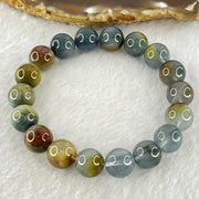 Good Grade Natural Blue Rutilated Quartz Bracelet 34.89g 17cm 11.3mm 18 Beads - Huangs Jadeite and Jewelry Pte Ltd
