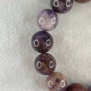 Above Average Grade Natural Amethyst Phantom Quartz Beads Bracelet 天然紫幽灵水晶手链 82.33g 17.5cm 16.4mm 14 Beads - Huangs Jadeite and Jewelry Pte Ltd