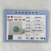 Type A Icy Wuji Grey Jadeite Ping An Kou Donut Charm Pendant 2.77g 13.8 by 7.0mm - Huangs Jadeite and Jewelry Pte Ltd