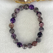 Good Grade Natural Blackcurrant Super 7 Beads Bracelet 22.74g 16cm 9.4mm 21 Beads - Huangs Jadeite and Jewelry Pte Ltd