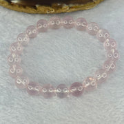 Natural Rose Quartz Beads Bracelet 天然玫瑰石英珠手链 26.62g 17.5cm 9.9mm 21 Beads - Huangs Jadeite and Jewelry Pte Ltd
