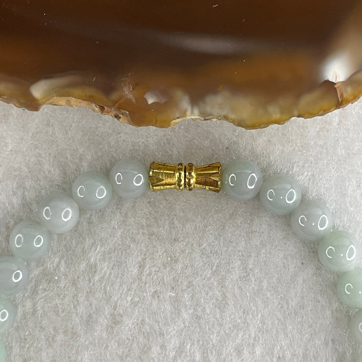 Natural Type A Lavender & Green Jadeite Beads Bracelet | (13.00g | 16.5cm | 6.4mm x 30 Beads | Synergy, "Zi Qi Dong Lai" Noble Benefactor Magnet & Feng Shui Prosperity Catalyst)