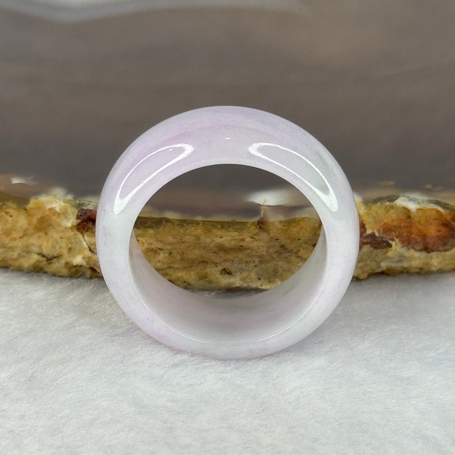 Type A Lavender Jadeite Ring 7.00g 10.2 by 3.6mm US9.5 HK21 - Huangs Jadeite and Jewelry Pte Ltd