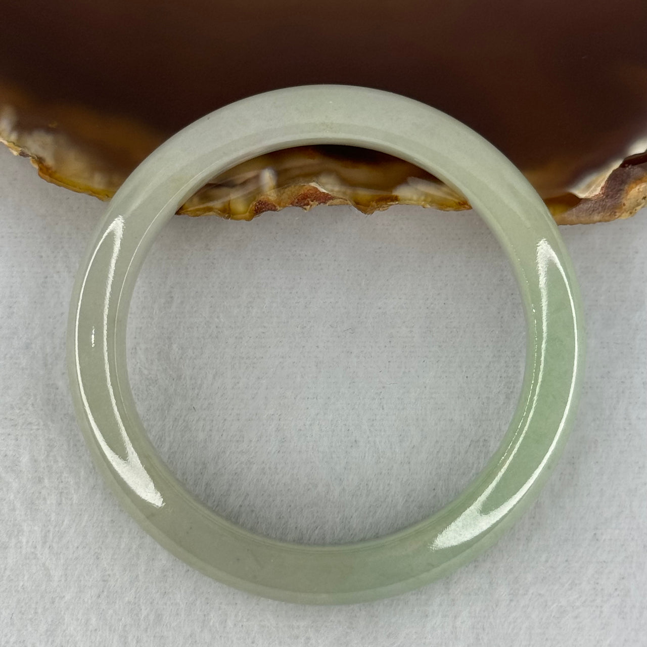 Baby Kids Type A Light Green Jadeite Bangle Internal Diameter 44.3mm 23.73g 8.9 by 6.4mm (Perfect) - Huangs Jadeite and Jewelry Pte Ltd