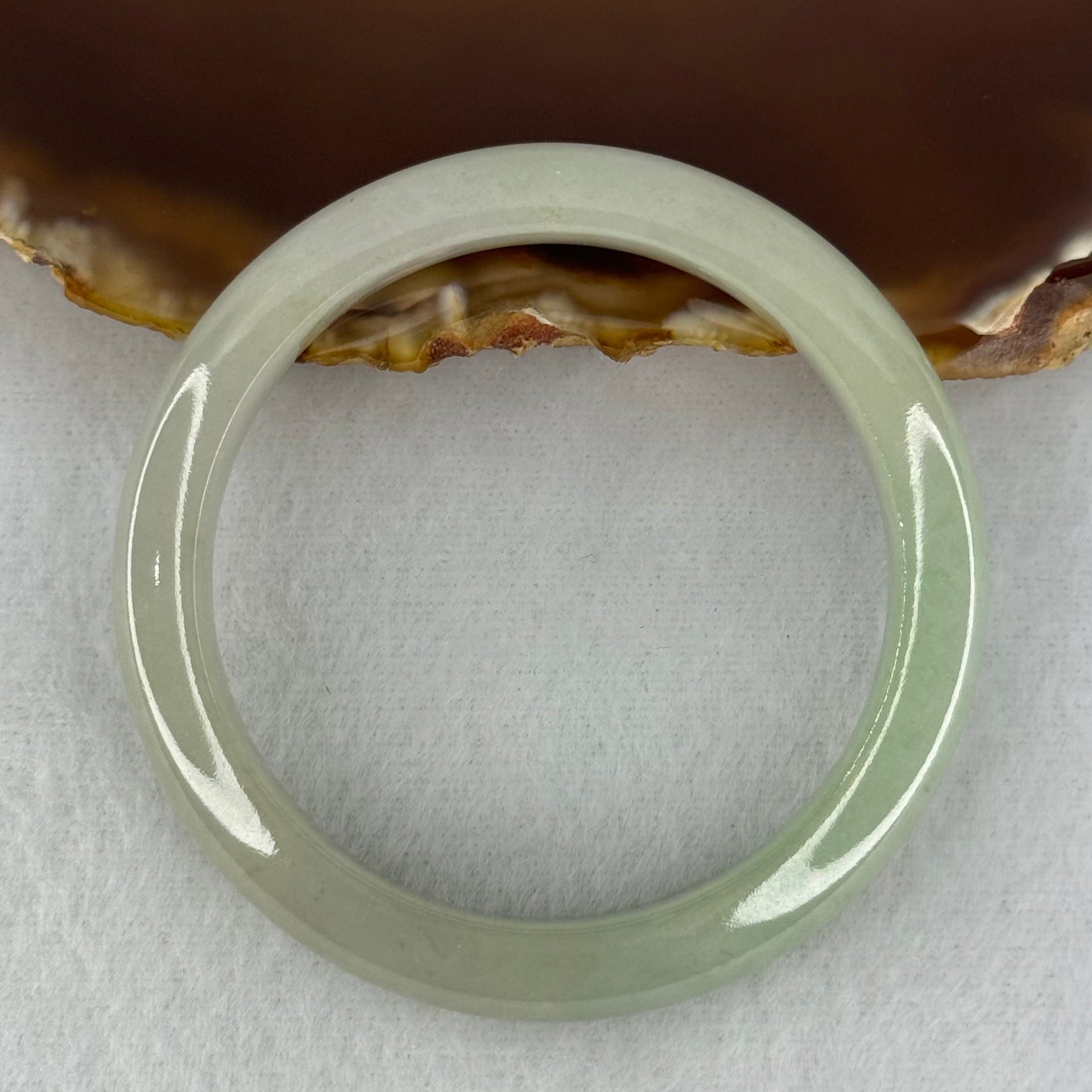 Baby Kids Type A Light Green Jadeite Bangle Internal Diameter 44.3mm 23.73g 8.9 by 6.4mm (Perfect) - Huangs Jadeite and Jewelry Pte Ltd