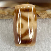Natural Powerful Tibetan Old Oily Agate Patina Guiren Tairen Human Dzi Bead Totem Amulet Heavenly Master (Tian Zhu) 贵人天诛 4.79g 20.3 by 11.6mm - Huangs Jadeite and Jewelry Pte Ltd