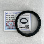 Natural Dark Green Nephrite Bangle Internal Diameter 55.3mm 39.59g 10.0 by 7.6mm (Close to Perfect) - Huangs Jadeite and Jewelry Pte Ltd