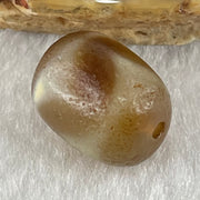 Natural Powerful Tibetan Old Oily Agate Tiger Tooth Daluo Dzi Bead Heavenly Master (Tian Zhu) 虎呀天诛 2.62g 13.8 by 11.0mm - Huangs Jadeite and Jewelry Pte Ltd