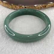 Certified Type A Semi Icy Blueish Green Jadeite Bangle 44.83g inner diameter 58.7mm 11.6 by 6.7mm (Perfect) - Huangs Jadeite and Jewelry Pte Ltd
