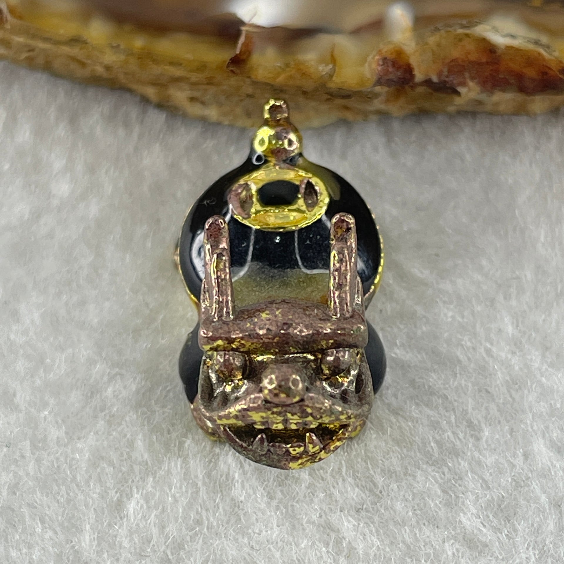 Gold Plated Long Gui Dragon Tortoise Charm 10.04g 25.7 by 13.4 by 13.9mm - Huangs Jadeite and Jewelry Pte Ltd