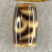 Natural Powerful Tibetan Old Oily Agate Patina Guiren Tairen Human Dzi Bead Totem Amulet Heavenly Master (Tian Zhu) 贵人天诛 4.92g 20.3 by 11.8mm - Huangs Jadeite and Jewelry Pte Ltd