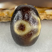 Natural Powerful Tibetan Old Oily Agate Patina Guiren Tairen Human Dzi Bead Totem Amulet Heavenly Master (Tian Zhu) 贵人天诛 6.09g 19.7 by 15.0mm - Huangs Jadeite and Jewelry Pte Ltd