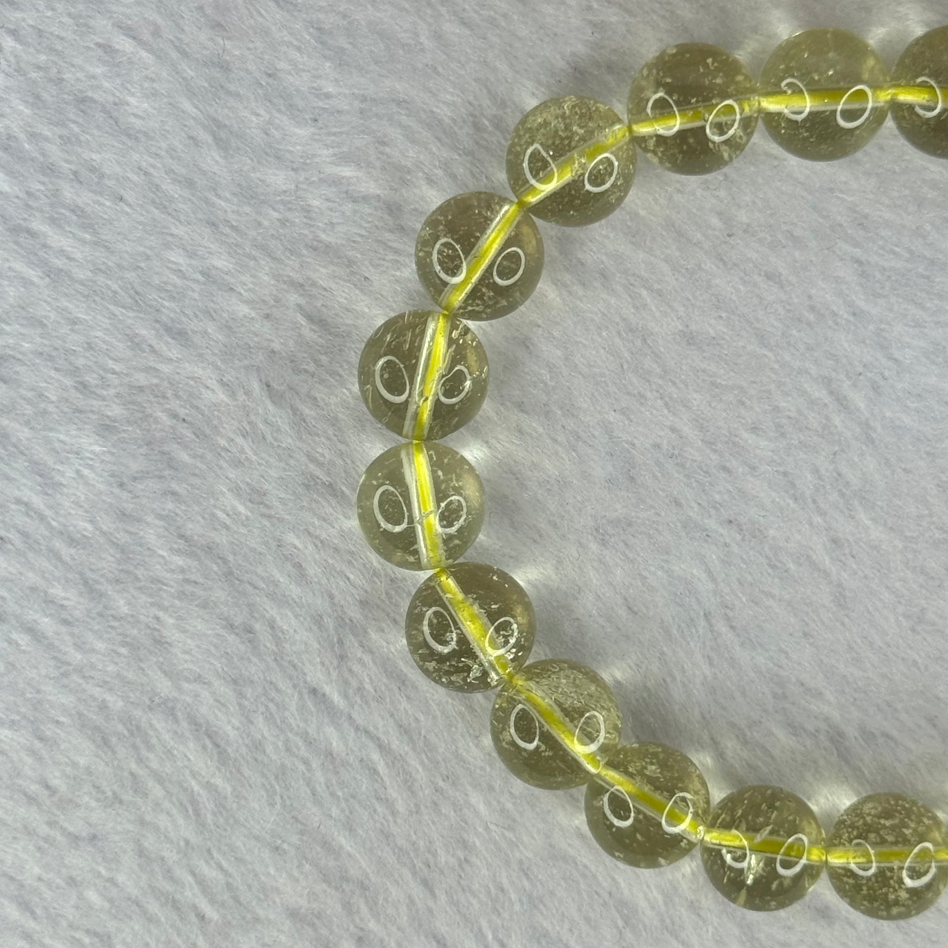 Natural Libyan Moldavite Meteorite Crystal Beads Bracelet 天然利比亚陨石手链 21.73g 17.5cm 9.9mm 21 Beads - Huangs Jadeite and Jewelry Pte Ltd