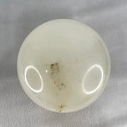 Natural Milky White Quartz Crystal Sphere Ball with Wooden Stand 1,624.0g 101.0 by 113.0mm - Huangs Jadeite and Jewelry Pte Ltd