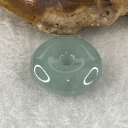 Natural Type A Semi-Icy Blueish-Green Jadeite Ping An Kou Pendant | 14mm Delicate Translucent Jade Peace Disc Talisman (1.67g | 14.0 x 4.4mm) - Huangs Jadeite and Jewelry Pte Ltd
