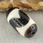 Natural Powerful Tibetan Old Oily Agate Tiger Tooth Daluo Dzi Bead Heavenly Master (Tian Zhu) 3.09g 19.4 by 10.2mm - Huangs Jadeite and Jewelry Pte Ltd