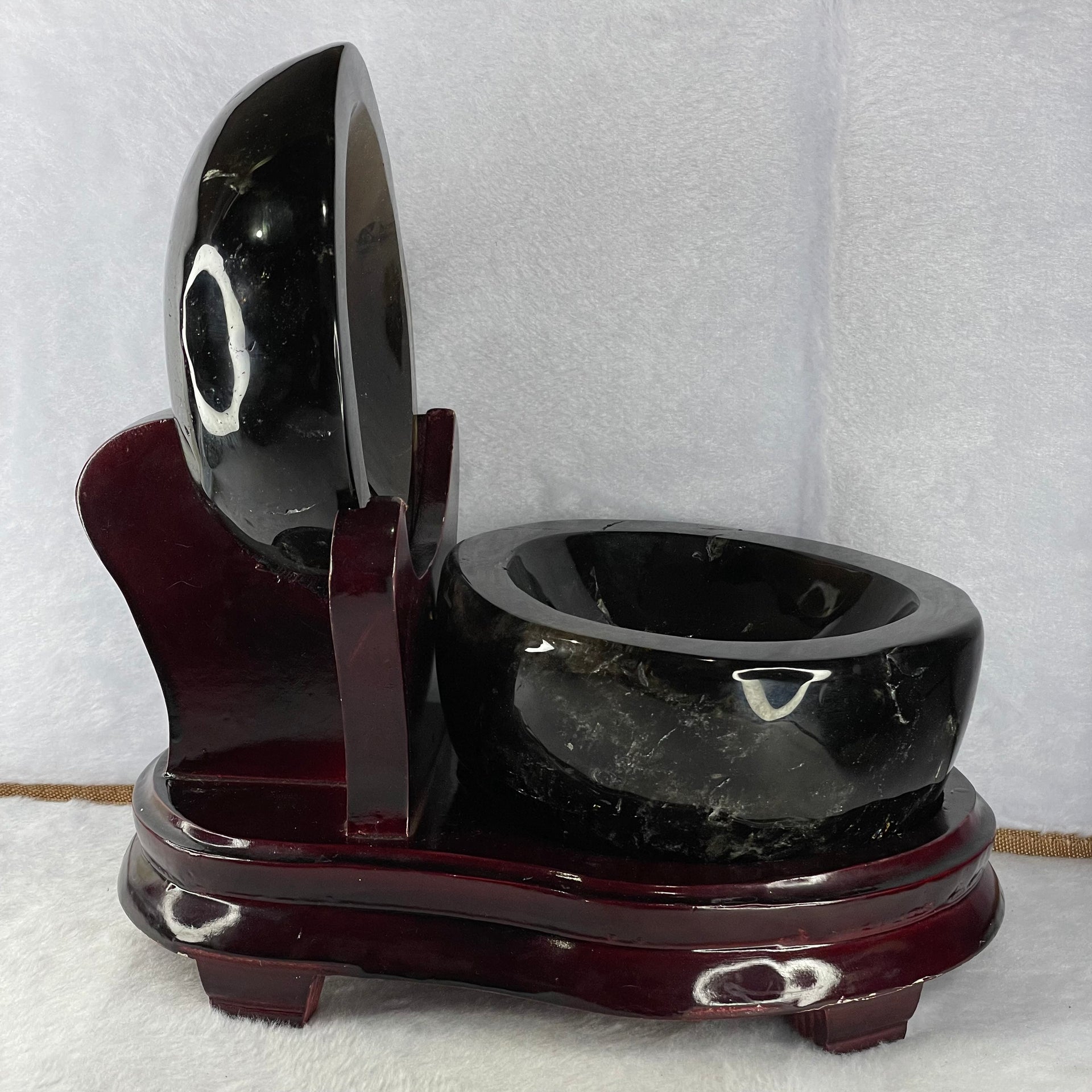 Natural Smoky Quartz Wealth Pot 4,091.6g 225.0 by 240.0 by  175.0 mm - Huangs Jadeite and Jewelry Pte Ltd