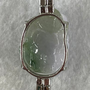 Type A Lavender and Blueish Green Jadeite Male Pixiu in S925 Sliver with Crystals Bracelet 14.06g 22.2 by 15.5 by 13.0mm - Huangs Jadeite and Jewelry Pte Ltd