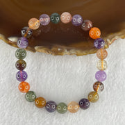 Natural Multi Treasures Mixed Quartz Beads Bracelet 15.99g 16cm 7.8mm 25Beads - Huangs Jadeite and Jewelry Pte Ltd