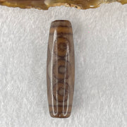 Natural Powerful Tibetan Old Oily Agate 6 Eye with 4 Eye Vajra Dzi Bead Heavenly Master (Tian Zhu) 六眼加四眼金刚杵天诛 8.10g 39.1 by 11.3mm - Huangs Jadeite and Jewelry Pte Ltd