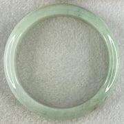 Type A Light Blueish Green with Brown Yellow and Dark Blueish Green Patches Jadeite Bangle 51.67g Internal Diameter 55.6mm 14.0 by 7.2mm (Close to Perfect) - Huangs Jadeite and Jewelry Pte Ltd
