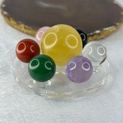 Natural Crystals 7 Stars Colourful 5 Elements Sphere Ball Set 天然水晶球七星阵摆件七彩招財五行珠五行阵 155.09g 74.9 by 42.4m Diameter 33.4mm x 1pc Diameter 12.0mm x 6pcs - Huangs Jadeite and Jewelry Pte Ltd