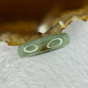 Type A Medium Green with Brown Patches Jadeite Ring 4.24g 6.2 by 3.8mm US7.25 HK16 - Huangs Jadeite and Jewelry Pte Ltd