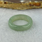 Type A Semi Icy Green Jadeite Ring 4.08g 6.1 by 3.5mm US7.25 HK16 - Huangs Jadeite and Jewelry Pte Ltd