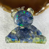 Acrylic with Natural Sodalite Bear Mini Display 105.25g 60.6 by 62.5 by 54.4mm - Huangs Jadeite and Jewelry Pte Ltd