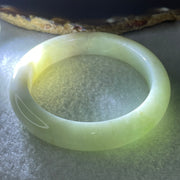 Natural Type Light Green Jadeite Bangle 58.51g Inner Diameter 55.6mm 11.8 by 9.4mm (Internal Line) - Huangs Jadeite and Jewelry Pte Ltd