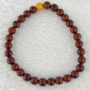 Natural Cherry Amber Beads Bracelet 天然琥珀手链 4.10g 6.3mm 29 + 1 Butterscotch Amber Bead - Huangs Jadeite and Jewelry Pte Ltd