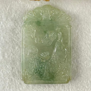 (Pre-Love) Lotus on Water by Yun Long Zi Type A Semi Icy Light Green with Green Piao Hua Jadeite Arona Fish with Bat and Coins 30.46g 48.9 by 31.6 by 7.9mm with Full Original Box Set - Huangs Jadeite and Jewelry Pte Ltd