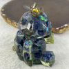 Acrylic with Natural Sodalite Bear Mini Display 105.25g 60.6 by 62.5 by 54.4mm - Huangs Jadeite and Jewelry Pte Ltd