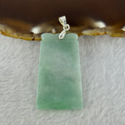 Type A Green and Lavender Jadeite Wu Shi Pai Pendant 9.11g 37.6 by 23.1 by 3.7mm - Huangs Jadeite and Jewelry Pte Ltd