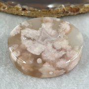 Natural Pink Flower Agate Oval Bangle Set | (63.99g | 54.6mm ID| 8.2 x 7.1mm | Blooming Self-Love & Emotional Renewal Anchor, Feng Shui Harmony & Petite Guifei Stacking Bangle Set) - Huangs Jadeite and Jewelry Pte Ltd