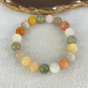 Above Average Grade Natural Muti Colour Rabbit Hair Rutilated Quartz Beads Bracelet 31.30g 17cm 10.8mm 19 Beads - Huangs Jadeite and Jewelry Pte Ltd