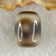 Natural Powerful Tibetan Old Oily Agate 3 Eyes Dzi Bead Heavenly Master (Tian Zhu) 三眼天诛 2.30g 13.7 by 10.2mm - Huangs Jadeite and Jewelry Pte Ltd