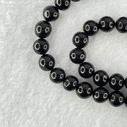 Natural Black Red Gold King Amber Beads Necklace 天然黑金翁王琥珀手链 24.02g 54cm 8.1 by 9.8mm 63 Beads - Huangs Jadeite and Jewelry Pte Ltd