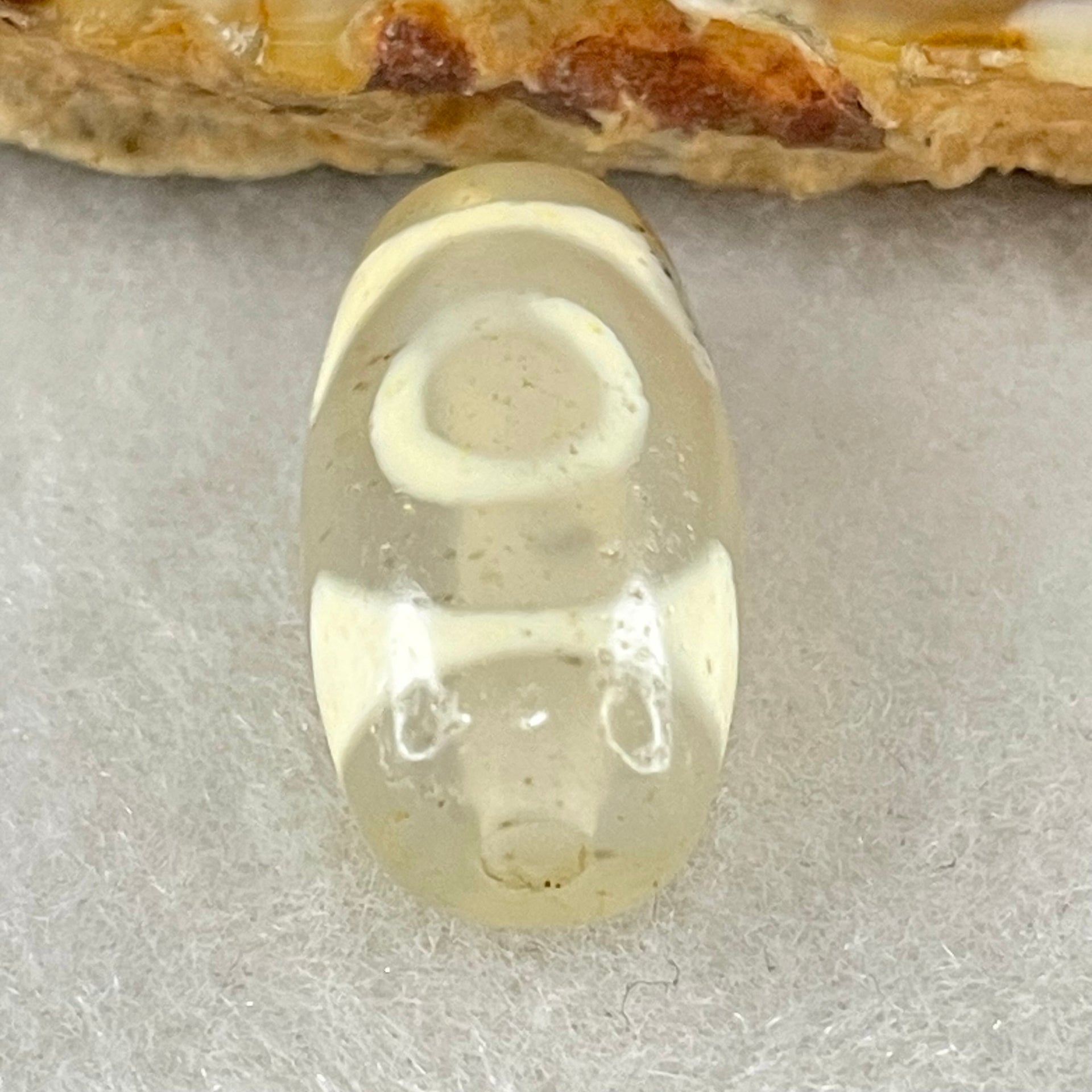 Natural Powerful Tibetan Old Oily Agate 3 Eyes Dzi Bead Heavenly Master (Tian Zhu) 三眼天诛 3.38g 20.1 by 10.8mm - Huangs Jadeite and Jewelry Pte Ltd