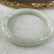 Type A Light Blueish Green Jadeite Bangle 36.10g Internal Diameter 52.8mm 9.5 by 8.0mm (External Lines) - Huangs Jadeite and Jewelry Pte Ltd