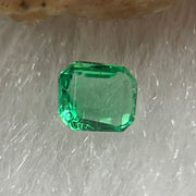 Natural Colombia Vivid Green Emerald (Beryl) Cut-Cornered Rectangular Step cut 0.09ct 3.1 by 2.6 by 1.7mm - Huangs Jadeite and Jewelry Pte Ltd
