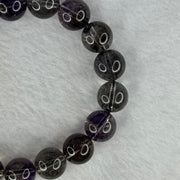 Very Good Grade Natural Transparent Dark Black Super 7 Beads Bracelet 非常好的等级天然透明深黑色超级七珠手链 39.27g 18cm 11.8mm 18 Beads - Huangs Jadeite and Jewelry Pte Ltd