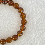 Natural Purple Honey Amber Beads Bracelet 天然紫蜜琥珀手链 6.00g 15cm 7.9mm 23 Beads - Huangs Jadeite and Jewelry Pte Ltd