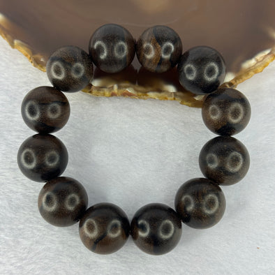 Natural Rosewood Beads Bracelet 53.10g 20cm 20.2mm 12 Beads - Huangs Jadeite and Jewelry Pte Ltd