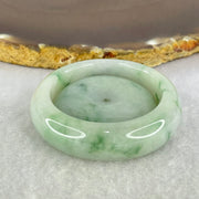 Type A Green Lavender with Green Piao Hua Jadeite Baby Bangle and Ping An Kou Donut Set 63.29g 13.7 by 7.7mm 35.5 by 11.0mm (Close to Perfect) - Huangs Jadeite and Jewelry Pte Ltd