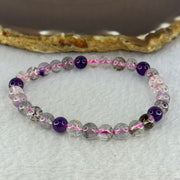 Natural Super 7 Beads Bracelet 9.67g 15.5cm 6.3mm 30 Beads - Huangs Jadeite and Jewelry Pte Ltd