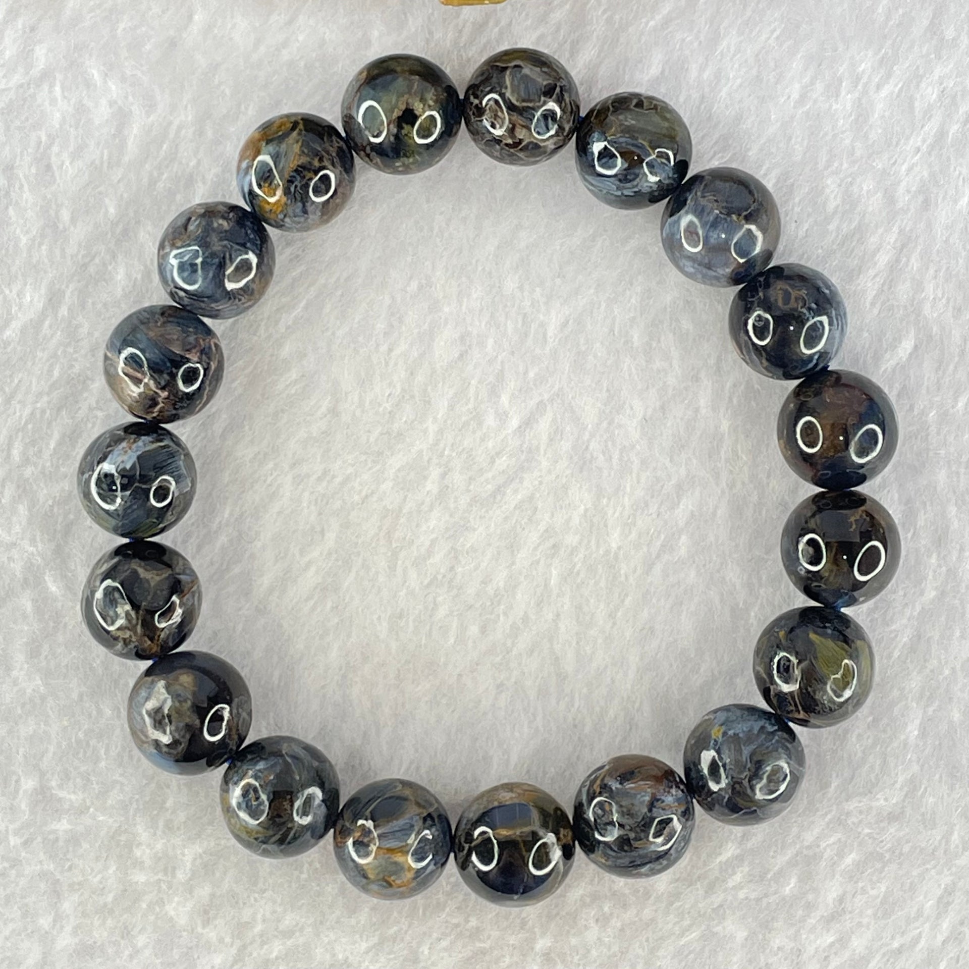 Good Grade Natural Petersite Beads Bracelet 30.14g 17cm 10.8mm 19 Beads - Huangs Jadeite and Jewelry Pte Ltd