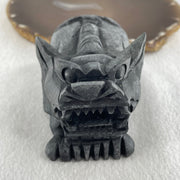 Rare Natural Tibetan Meteorite Tektite Pixiu Display 368.5g 93.0 by 58.7 by 44.8mm - Huangs Jadeite and Jewelry Pte Ltd