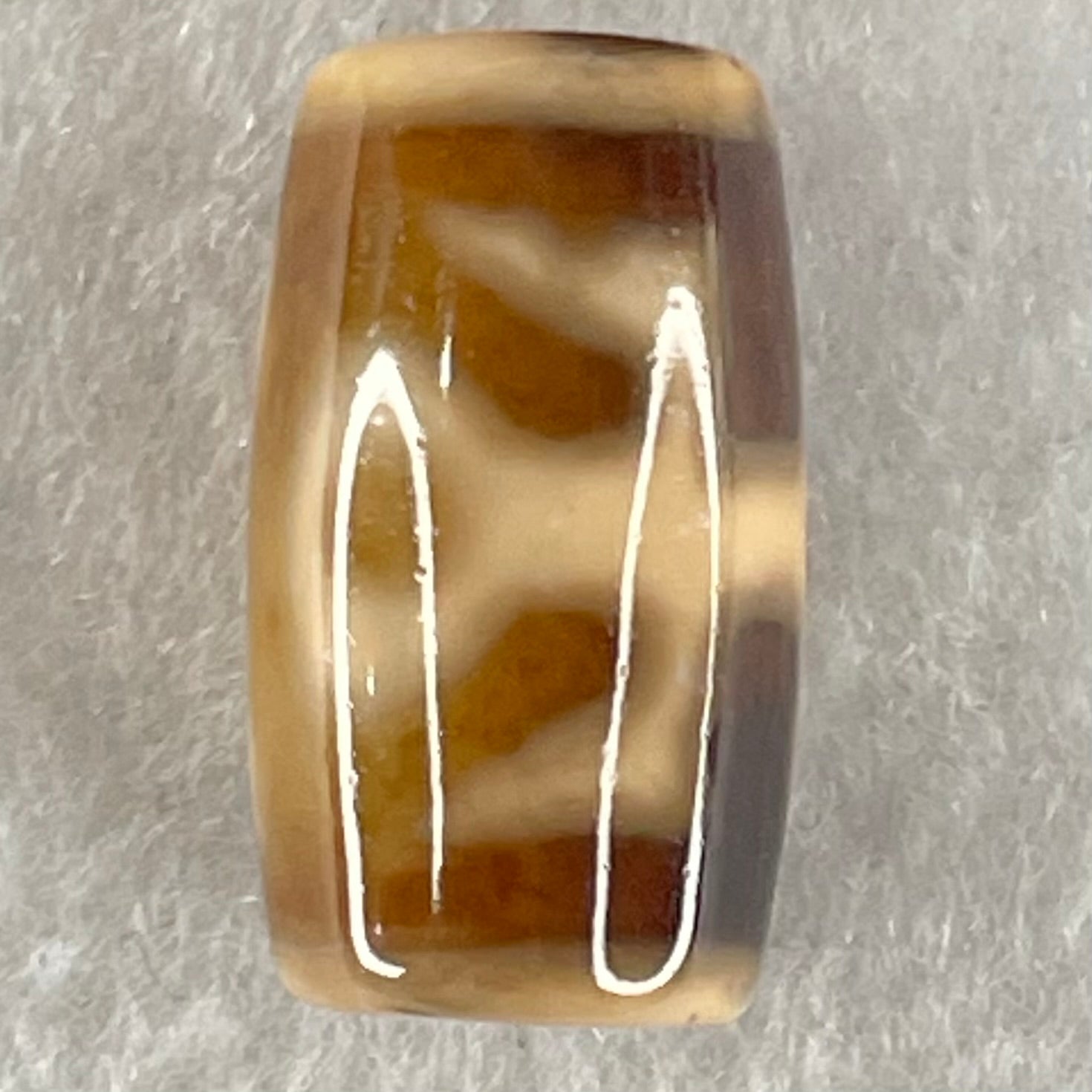 Natural Powerful Tibetan Old Oily Agate Patina Guiren Tairen Human Dzi Bead Totem Amulet Heavenly Master (Tian Zhu) 贵人天诛 4.77g 20.3 by 11.7mm - Huangs Jadeite and Jewelry Pte Ltd
