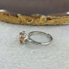 Yellow Moissanite in 925 Sliver Ring (Adjustable Size) S925银黄莫桑石戒指 2.9g 7.7 by 4.5mm - Huangs Jadeite and Jewelry Pte Ltd